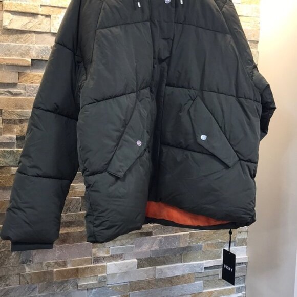 DKNY Quilted Shell Hooded Coat - Picture 5 of 6